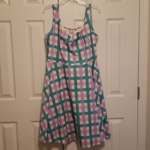 Collectif Chloe Candy Gingham Swing Dress